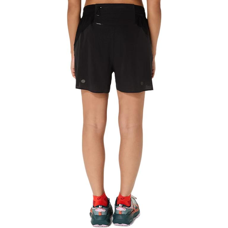 Asics Fujitrail Elite Actibreeze Solid Color Comfortable Fashion Versatile Three-Quarter Casual Shorts Women shorts Black 2012D205-001