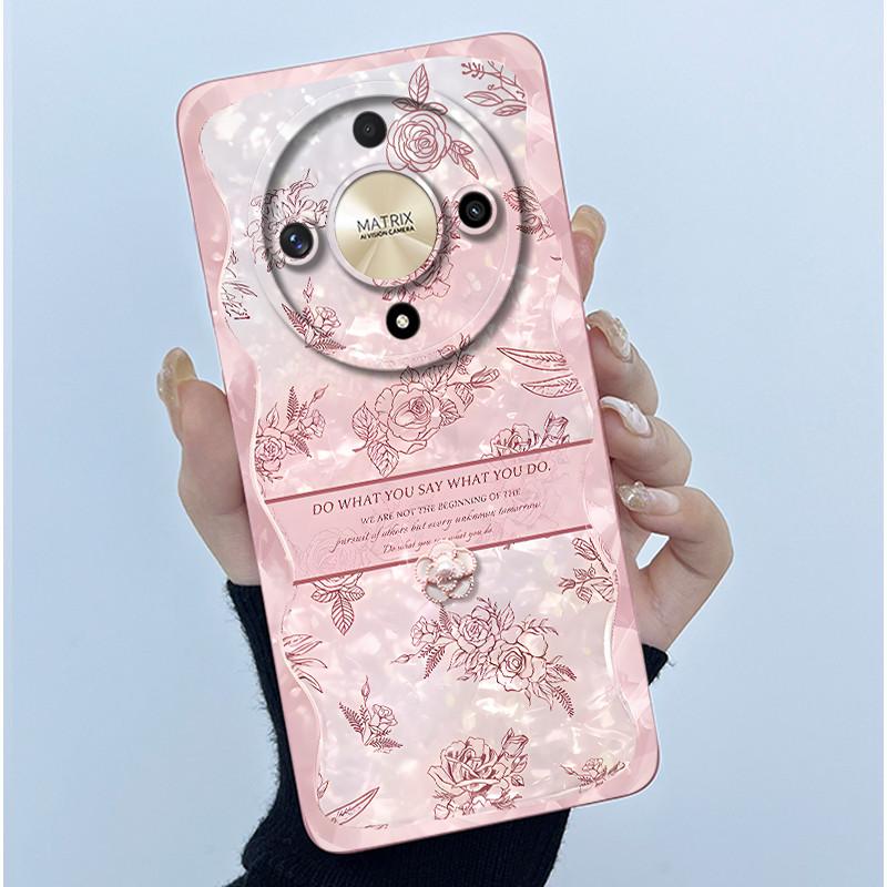 For Honor Magic5 Lite 5G Case Simplicity flower Silicone Soft Back Cases For Magic6 Lite 5G Cover Magic 5Lite 6Lite Bumper Shell