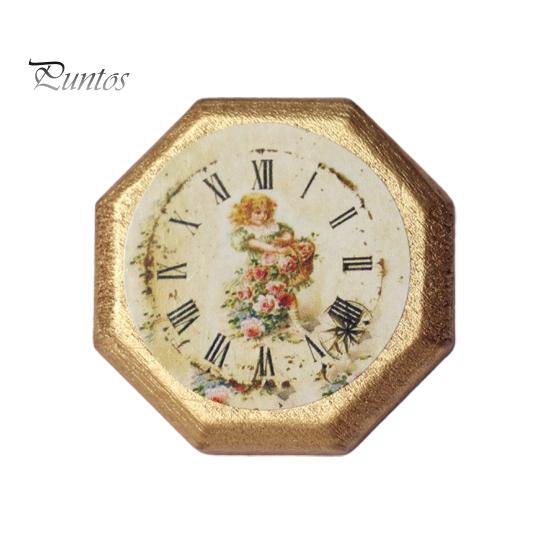 

Модель настенных часов, реалистичные аксессуары, яркий цвет, настенные часы для кукольного домика, мебельная игрушка для реквизита для съемки золотистый