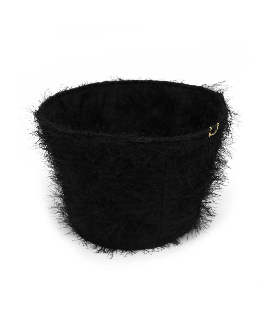 Eondeokeonteulolseutyudio Four Seasons Fur Bucket Hat Stand Bucket / Blow Hair / M Black