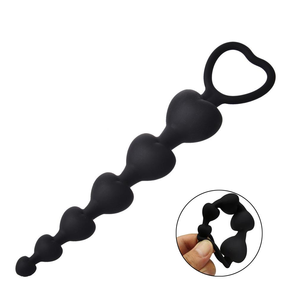 Sexy hračky stimulující bod G pro muže Ženy řitní otvor Velké koule Silikonové zátky pro dospělé Sexy Pár Sexy Heart Beads Soft Anal