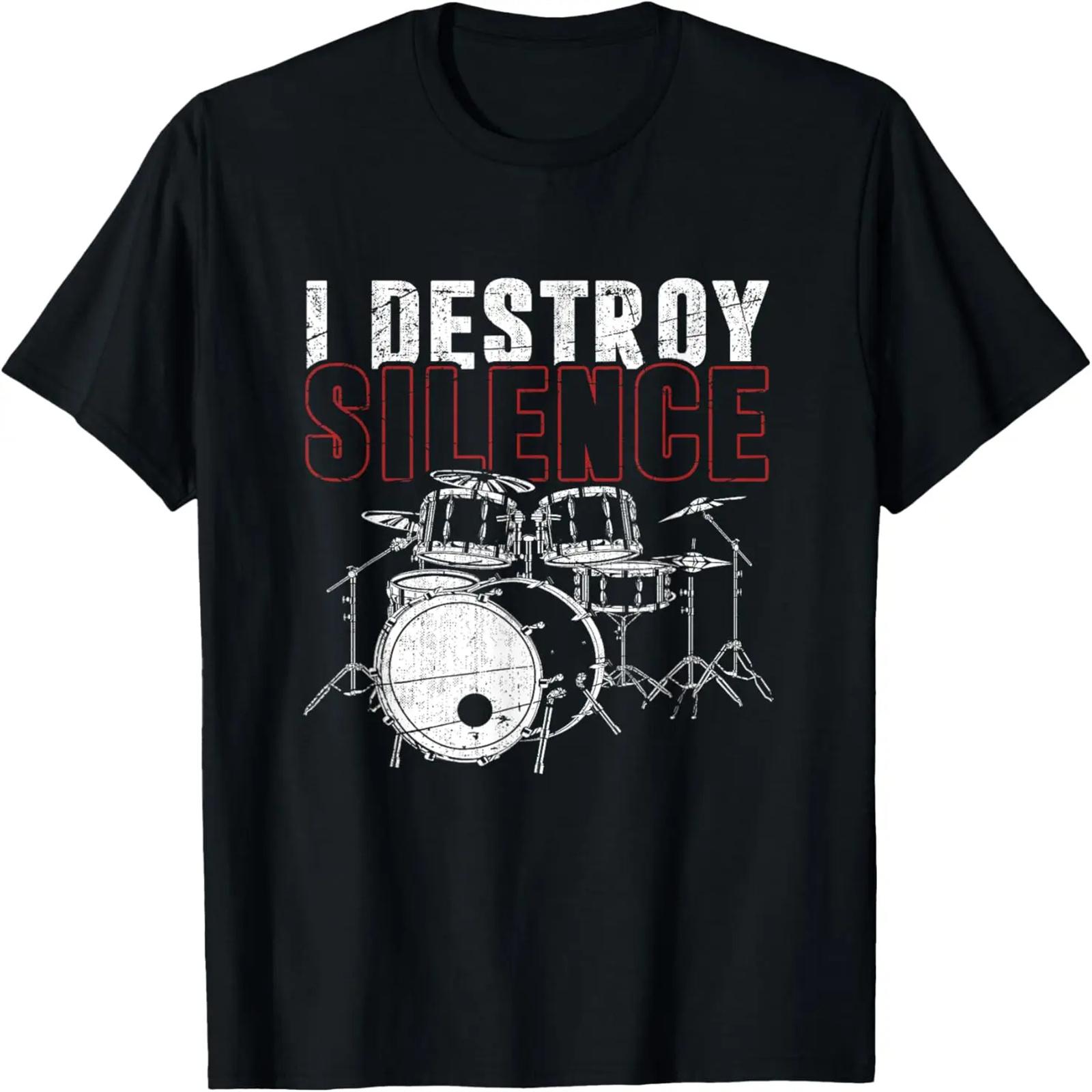 Percussion Musical Instrument Funny Drummer Gift Drums T-Shirt S