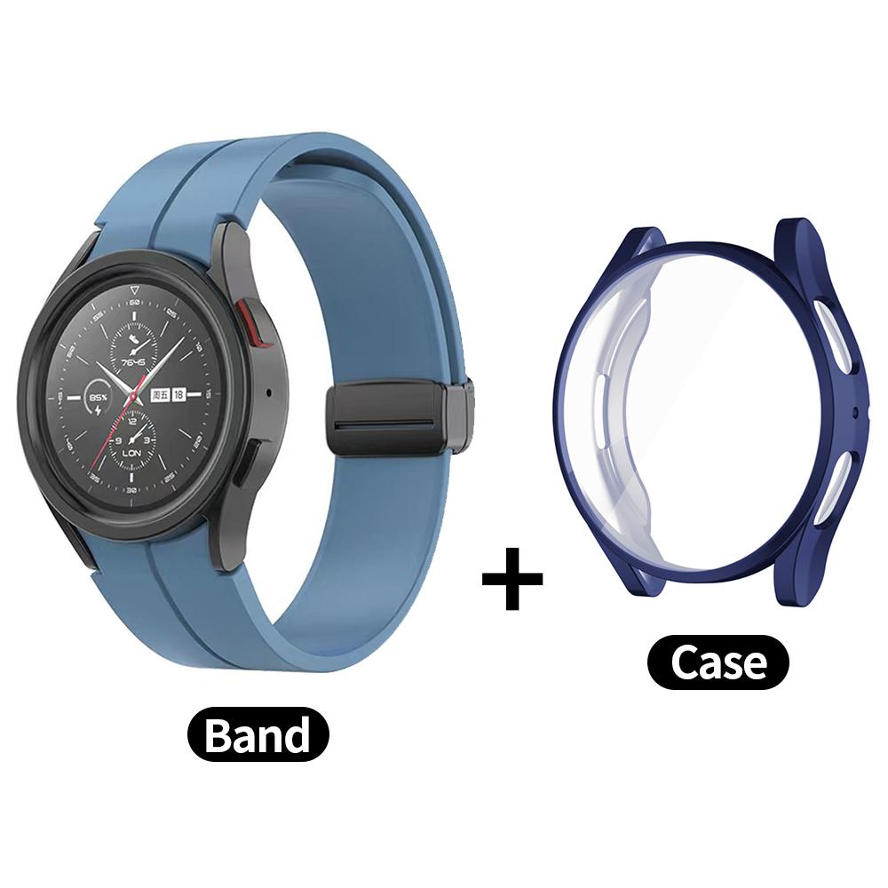 Case+Band for Samsung Galaxy Watch 4/5/6 40mm 44mm All-Around Soft TPU Protector Cover for Galaxy Watch6 Classic 43mm 47mm Strap