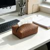 Travel Portable Tissue Case Foldable PU Leather Box, Multi-Purpose Desktop Storage Organizer, Convenient Holder for Car Simple Style Napkin