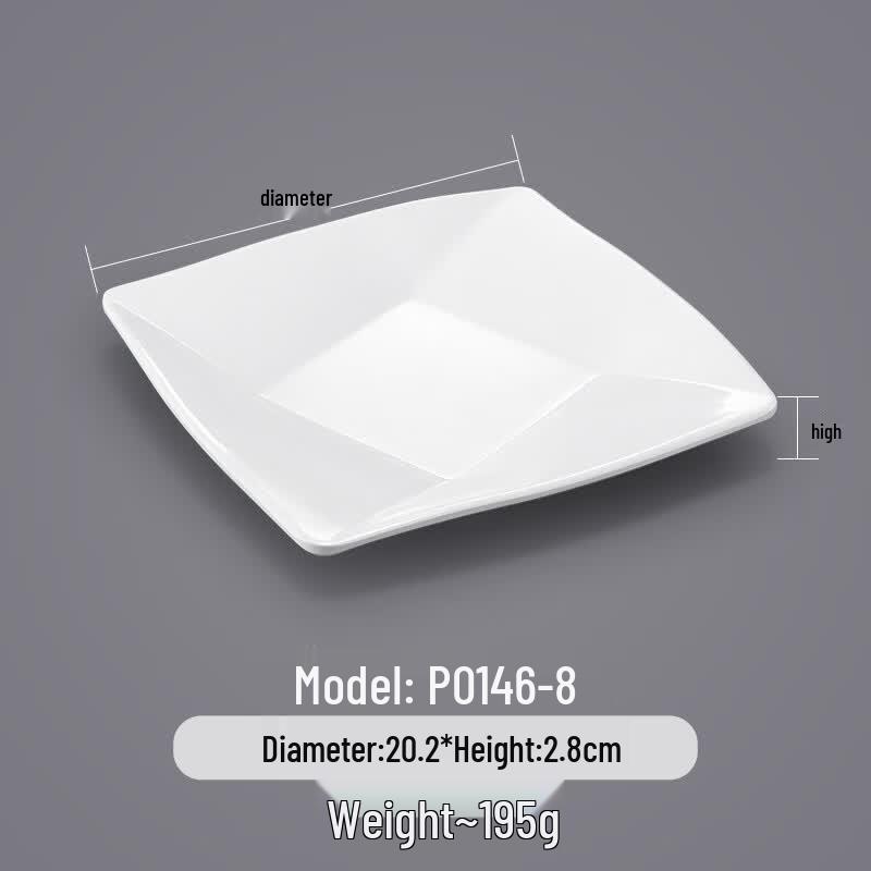 Commercial Melamine Square Serving Plate