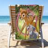 1pc Bambi2 Beach Towel with Custom Name, Beach/Swimming/Bath/Picnic/Camping Towel, Suitable for Seaside Beaches