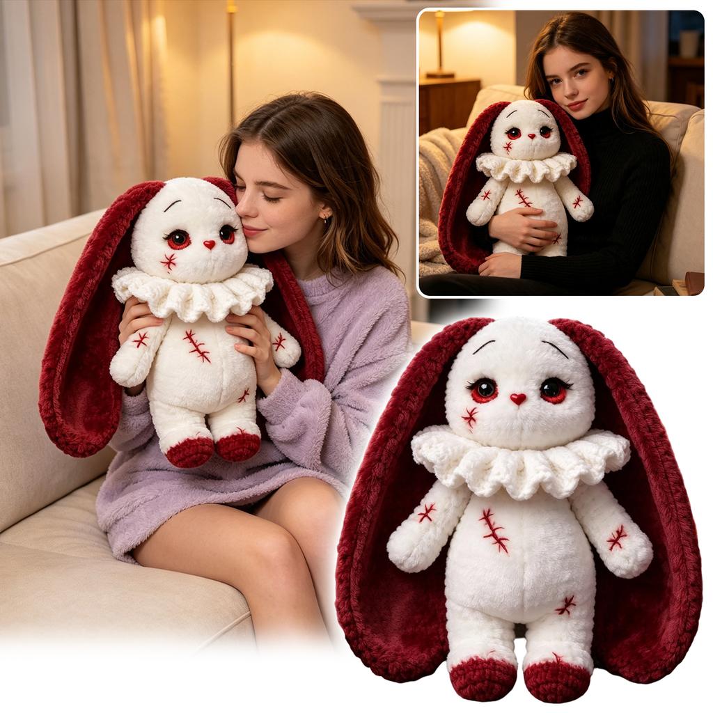 Gothic Plush Toy, Dark Stuffed Animal Doll for Halloween Collector Gift