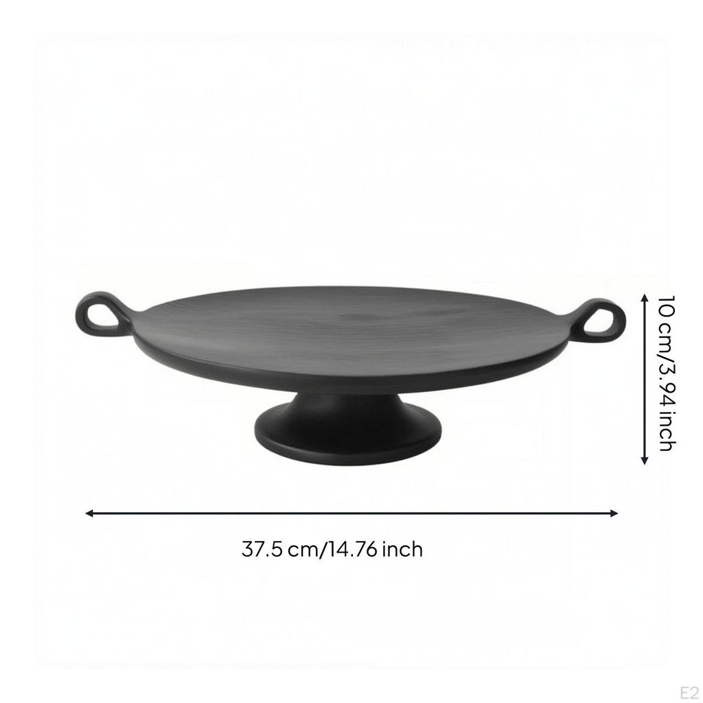 Pedestal Tray with Handles Large Serving Dish Minimalist for Hosts