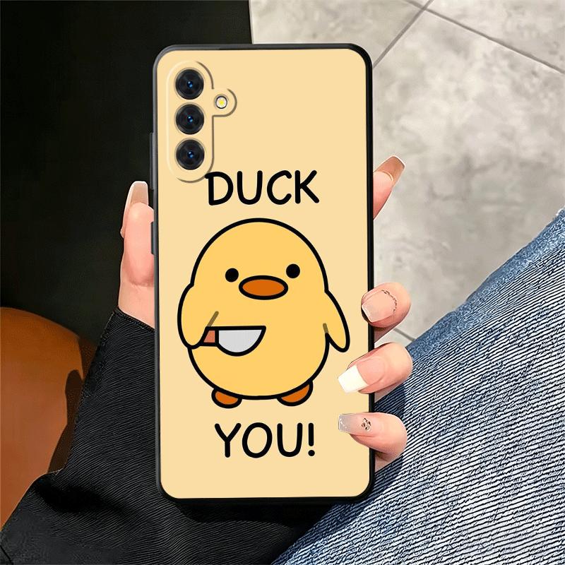 Funny Cute Cartoon Duck Soft Phone Case for Samsung A17 A37 A57 A16 A26 A36 A56 A15 A25 A35 A55 A14 A24 A34 A54 A13 A23 A33 A53