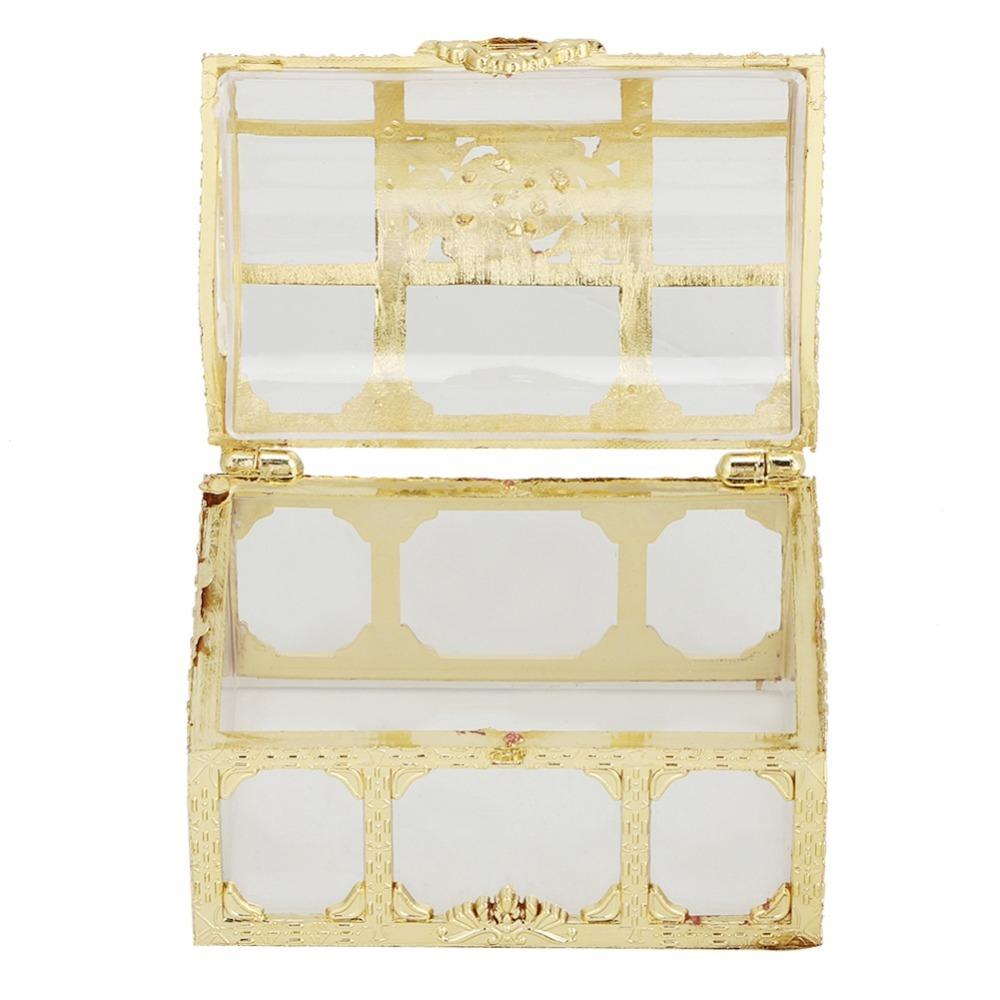 

12pcs Elegant Candy Box Hollow Design Treasure Chest Chocolates Container Birthday Party