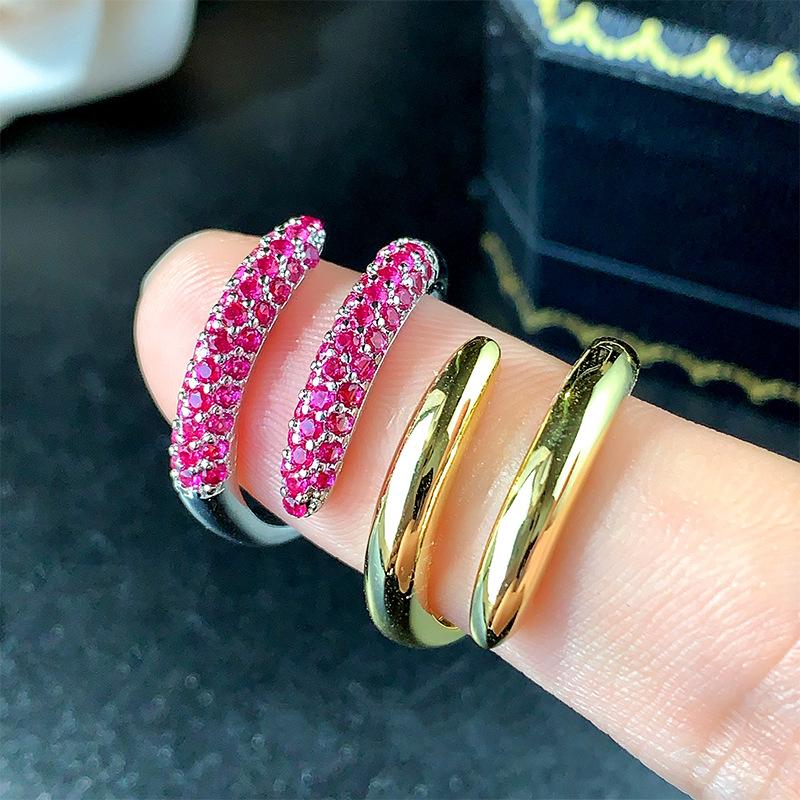 Jewelry, rings, jewelry, hot-selling personality and creativity, micro-inlaid zircon dual-purpose women's fashion light luxury