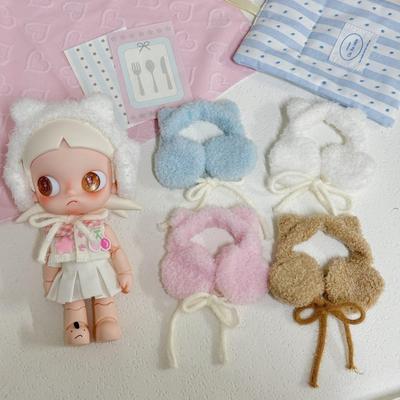 10cm Bären-Plüsch-Ohrenschützer mit Katzenohren und Puppenkleidung für BJD-Puppen zum Ankleiden