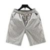 Men's Summer Ice Silk High Street Style Printed 5-Point Mid-Length Plus Size Shorts