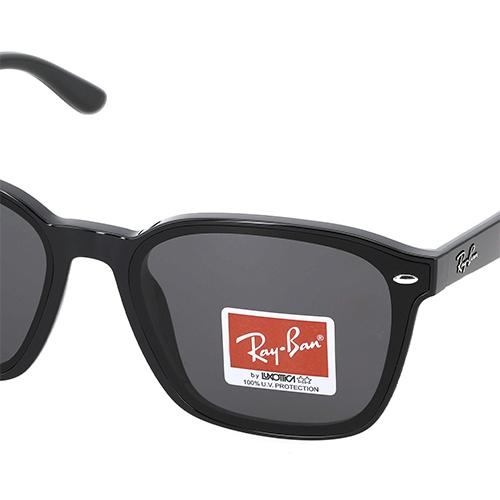 RayBan Jednolity Kolor Piękna Duża Oprawka Arkusz Czarny Wtryskiwany Nieregularny Kształt Okulary Przeciwsłoneczne Damskie