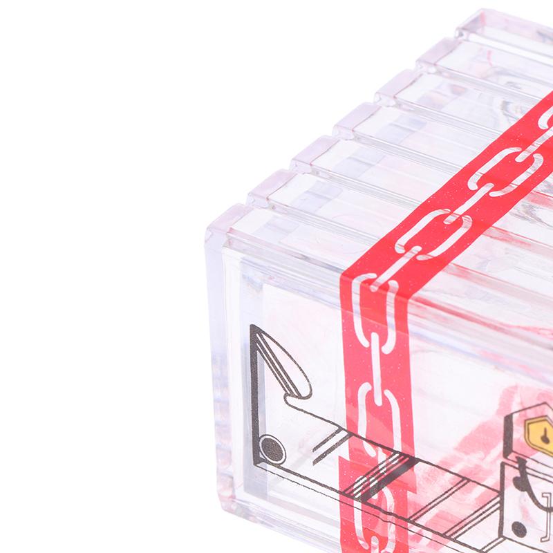 1Pc IQ Box Ostatní nemohou otevřít průhlednou krabici Magic Trick Secret Drawer Toys