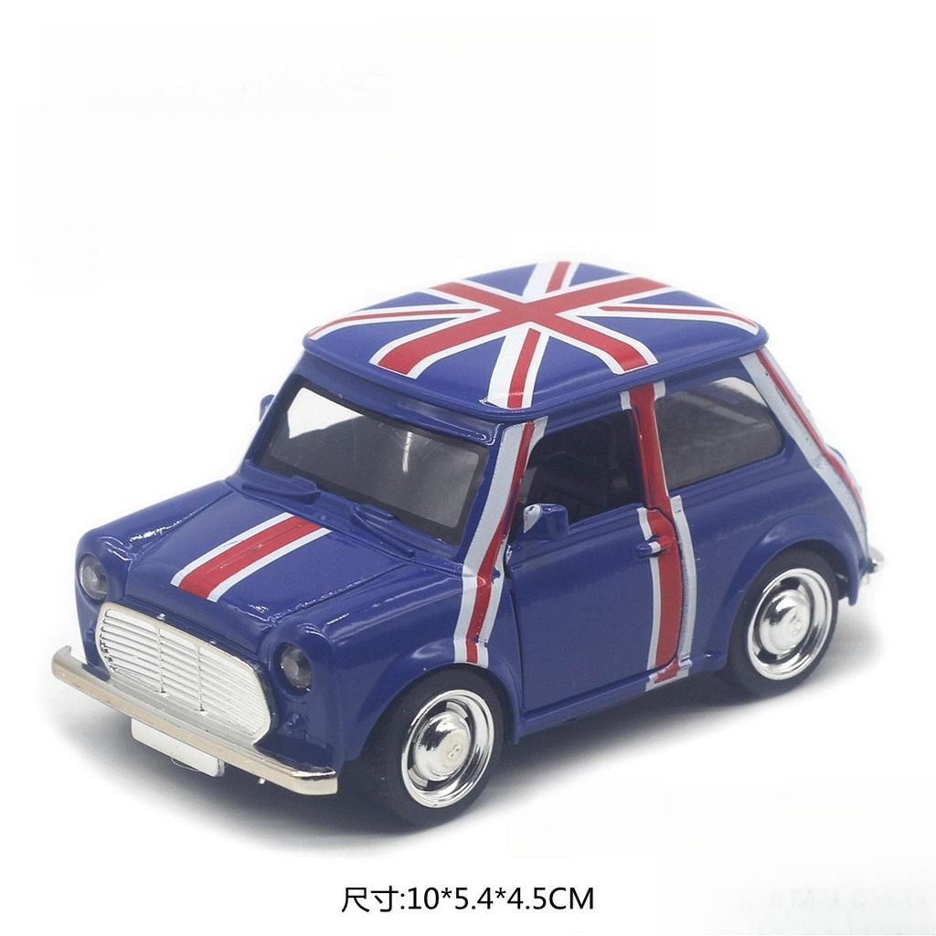1:36 Alloy Mini Q Version Model Painting, Pull Back Door Alloy Car Model Cake Ornament, Cross-border Hot Sale