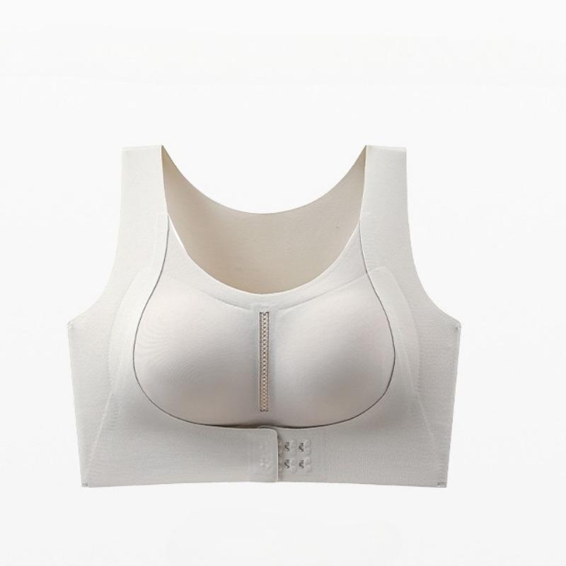 Front Closure Wireless Seamless Bra for Women Lifting Gathered Anti-Sagging Crisscross Back Sports Intimates