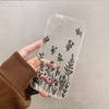 Simple lines flower apple 15promax mobile phone case new iphone14 premium 13 transparent all-inclusive soft case