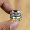 Gift For Women Spinner Ring Size 4.25 925 Silver Natural No Stone Gemstone