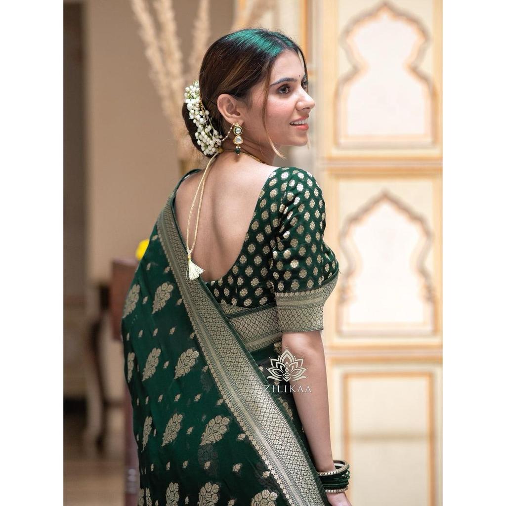 Stylish Wedding Sarre for Women ,Blouse (Need To Be Stitched As Per Size And Fit)