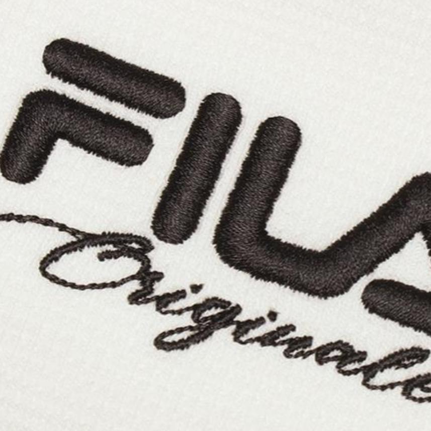 FILA Original Logo Embroidered Color Block Fashion Casual Short Sleeve Polo Shirt Women tops Cloud-White F11W519105F-WT