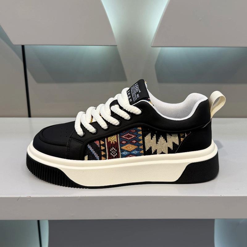 Summer new board shoes platform ethnic wind breathable cloth shoes Hugh ysd 38 чёрный