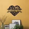 Vintage Metal Wall Art Heart Shape Personalized Family Name Sign Wedding Housewarming Gift