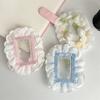 1 Pcs Cute Floral Kpop Photocard Holder with Key Ring Lanyard Sweet Fashion Bow Student ID Card Cover Case Photo Card Protector