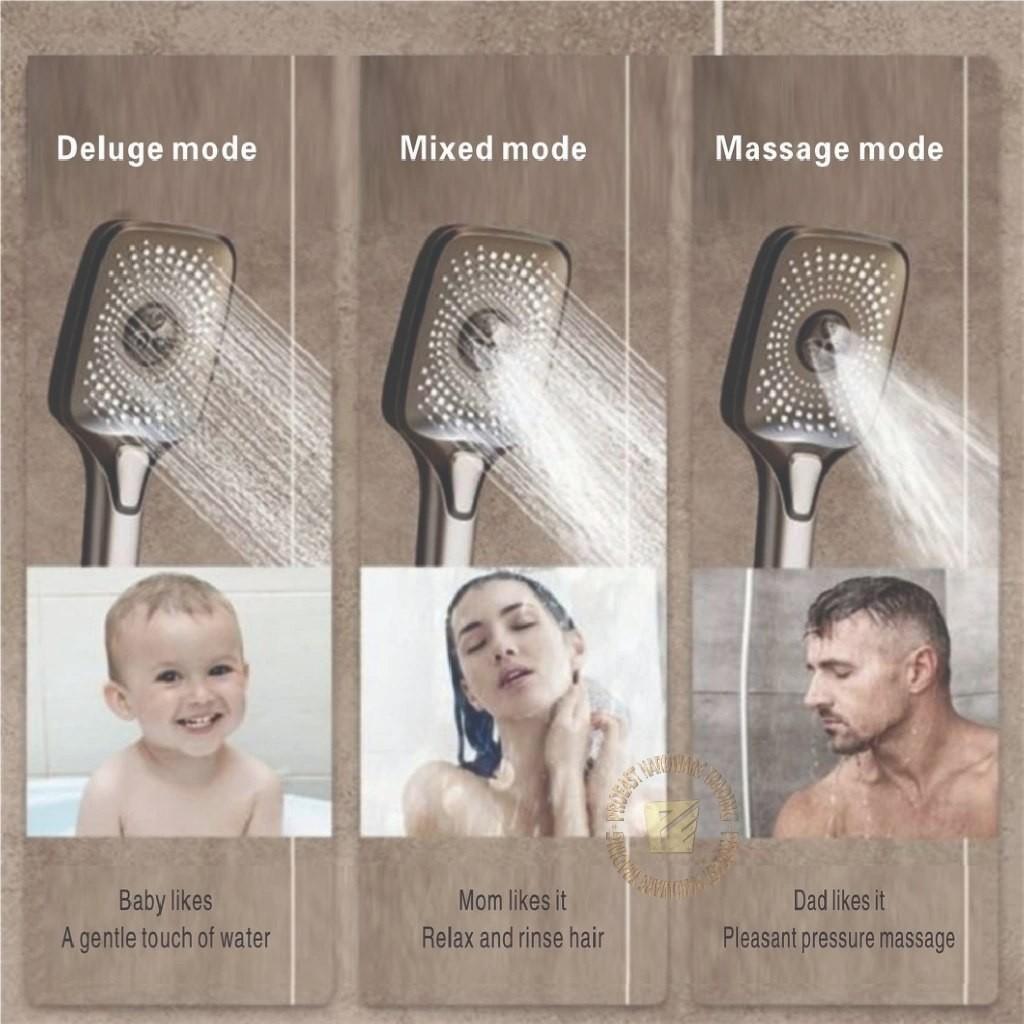 Piano Button Brass Digital Piano Shower Set / Bathroom Digital Display Shower Set