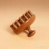 Golden Sandalwood 28-Tooth Round Massage Comb Solid Wood Hair Care Tool