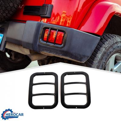 Rear Fog Lamp Tail Fog Light Guard Cover Protect Trim For Jeep Wrangler JK 07-17