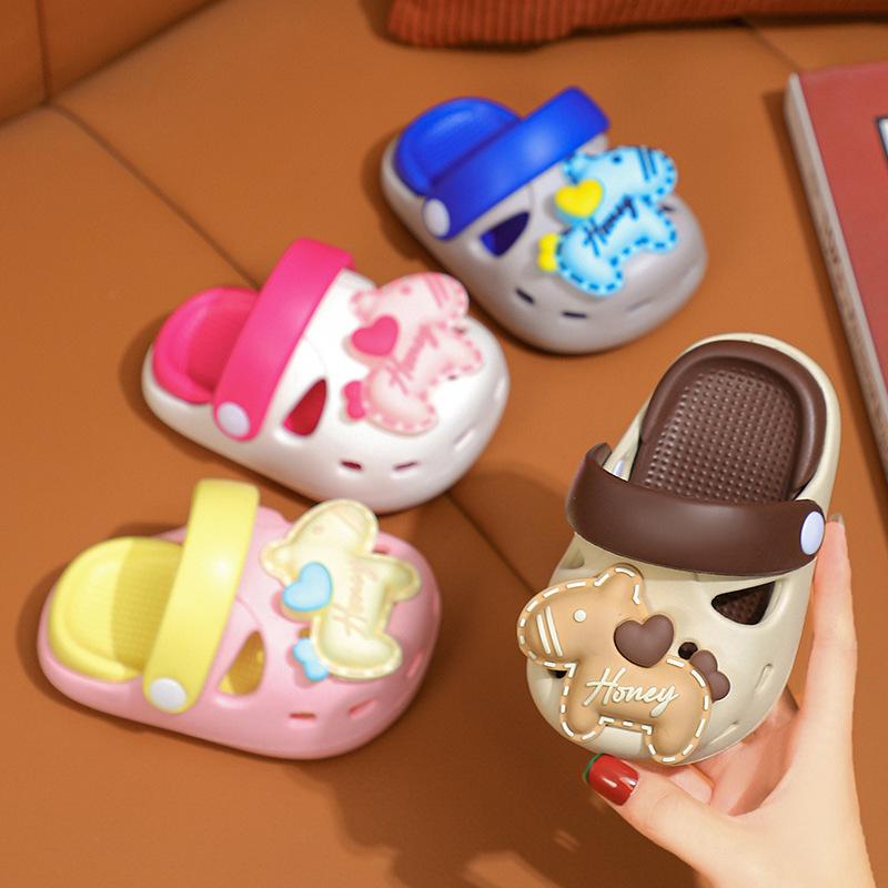 Kinder Crocs-Style EVA Rutschfeste Sommer Cartoon Hausschuhe für Jungen & Mädchen, Indoor & Strand Kleinkinderschuhe.