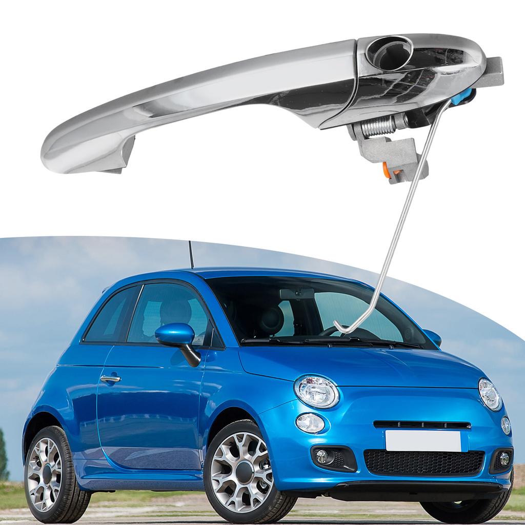 Auto Außentürgriff Chrom Rechte Seite Fahrerseite Für-Fiat 500 500C RHD 735592012 Auto Exterieur Zubehör