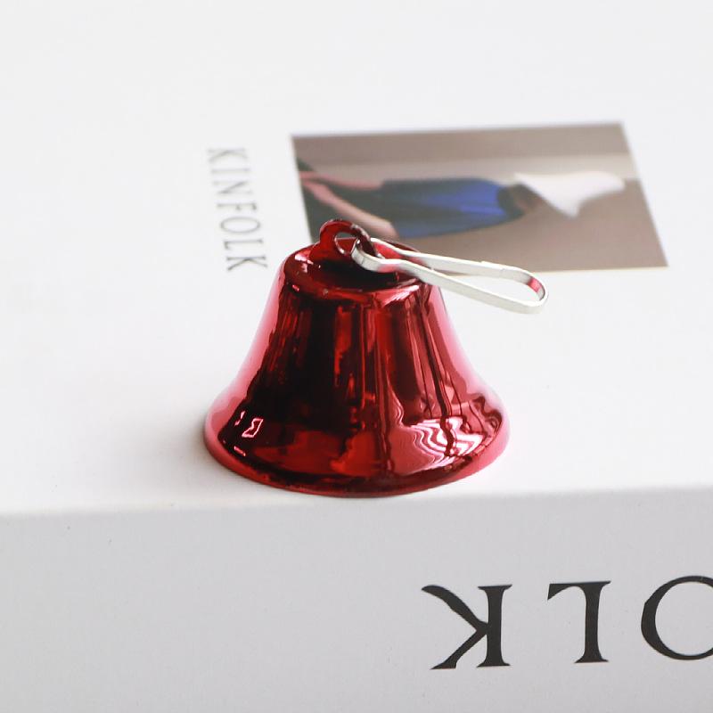 10pcs Christmas Decoration Bell Temple Retro Open Hand-cranked Metal Horn Bell Bell-shaped Bell 38mm Bronze Bell