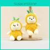 Adorable Plush Pineapple Bear Keychain Soft Toy Cute Animal Doll For Bags