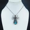 Blue Turquoise Handmade Gemstone Pendant, 999 Copper Wire Wrapped Antique Jewelry Pendant, For Engagement Gift