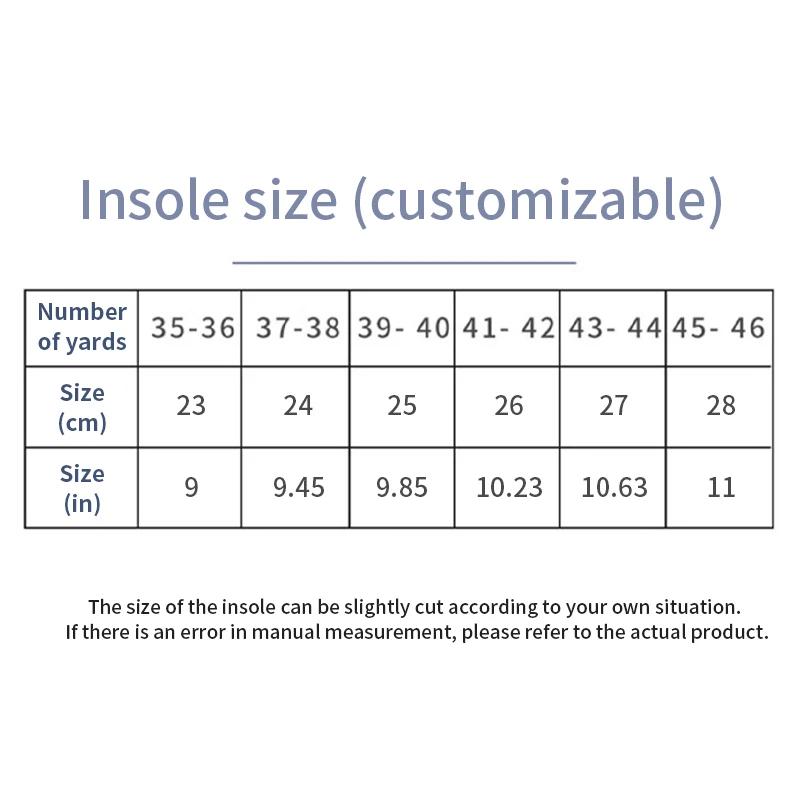Sole Shock Absorption Deodorant Breathable Cushion Sport Insoles for Running Shoes, Men Women Massage Care Pads, Comfort Supp