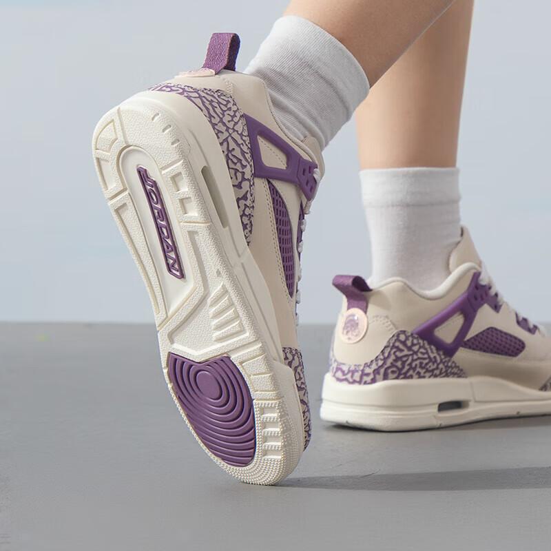 Air Jordan Spizike Low GS Let's Play Legend Marrone Chiaro Polvere Viola Vela Tinta Cremisi FQ3950-200