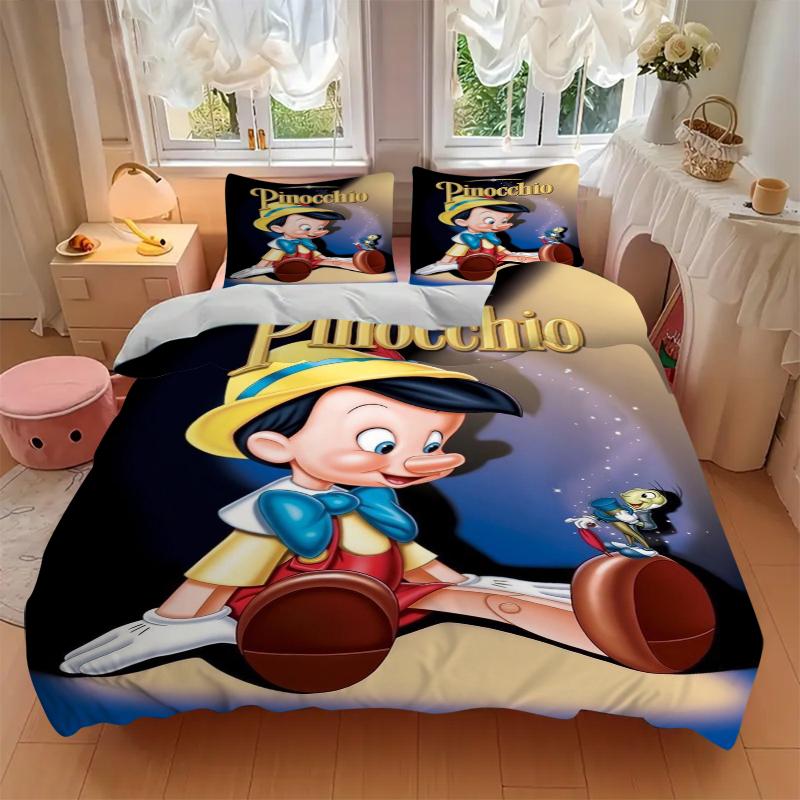 3Pcs Pinocchio'S Magical Adventure Bedding Sets For All Sizes New 3D Printed Bed Cover Comforter Duvet Cover Pillowcase Bedroom Decoration