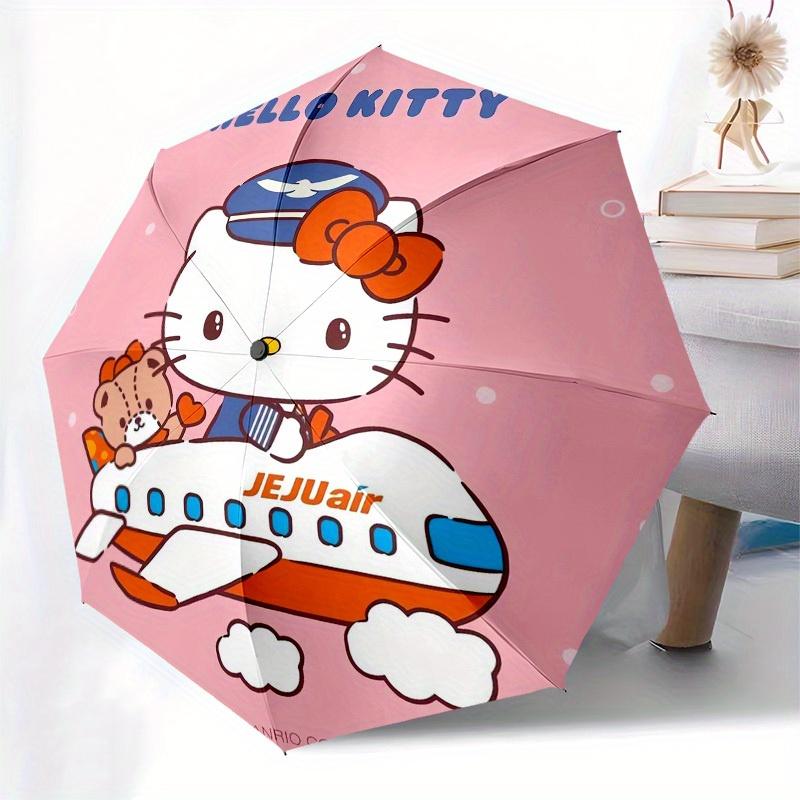 1pc Hello Kitty Airplane Umbrella with Plastic Handle,Suitable for All Seasons Home Travel Outdoor UmbrellaSanlio264