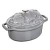 Cocotte - STAUB - Ovaler Schmortopf - 17 cm - Gusseisen - Graphitgrau