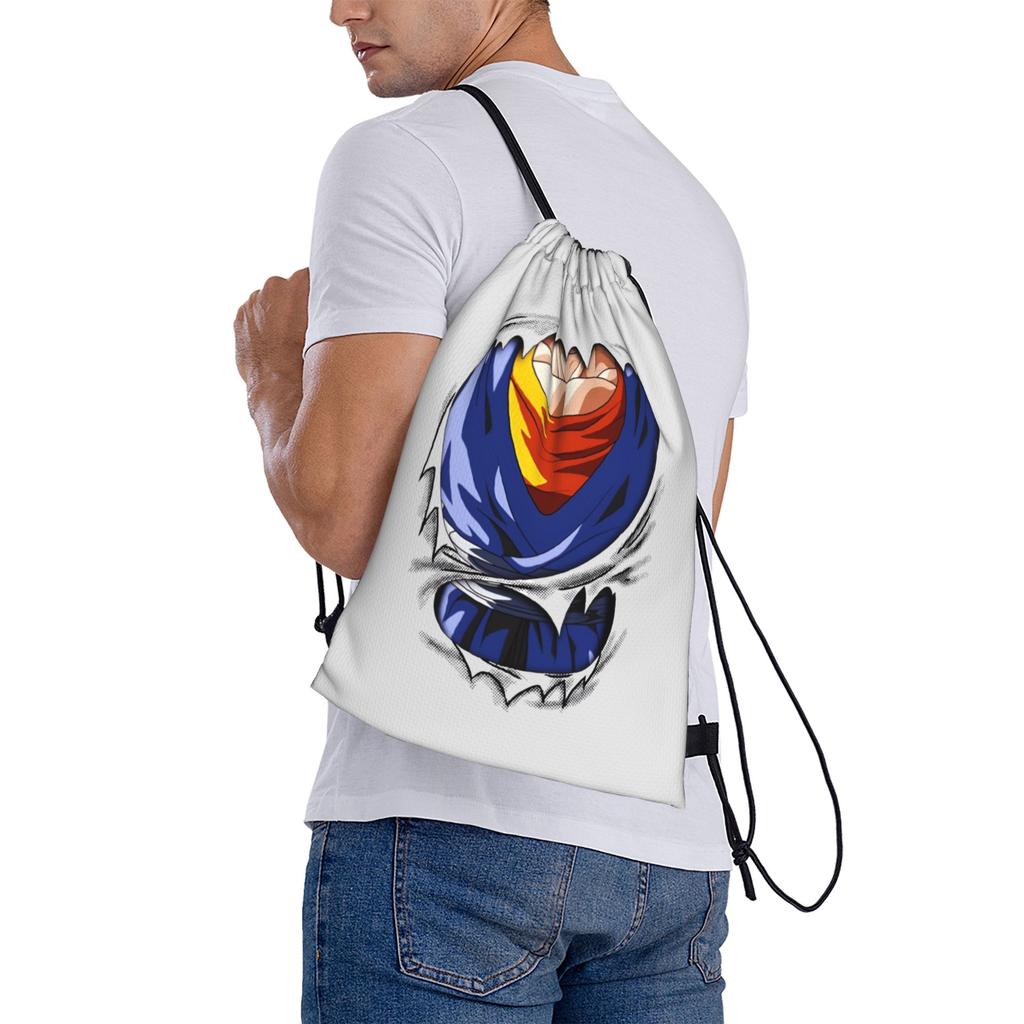 Custom DBZ Dragons Goku Ball Drawstring Backpack Sports Gym Bag for Men Women Warrior Shopping Sackpack