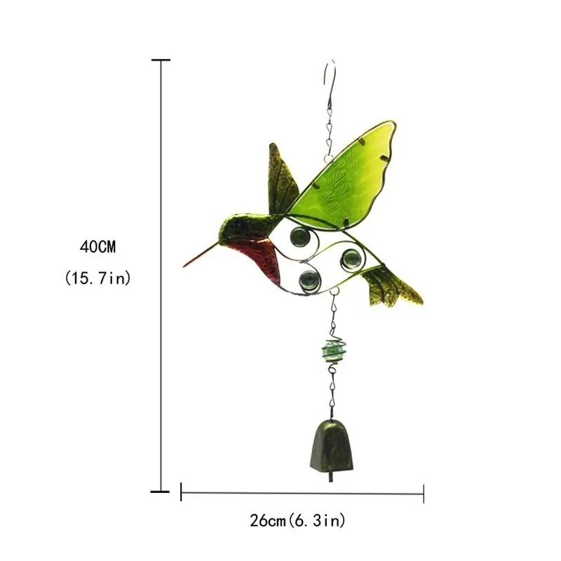 

Creactive Iron Art Bird Wind Chimes Hanging Windbells Window Yard Garden Decor A