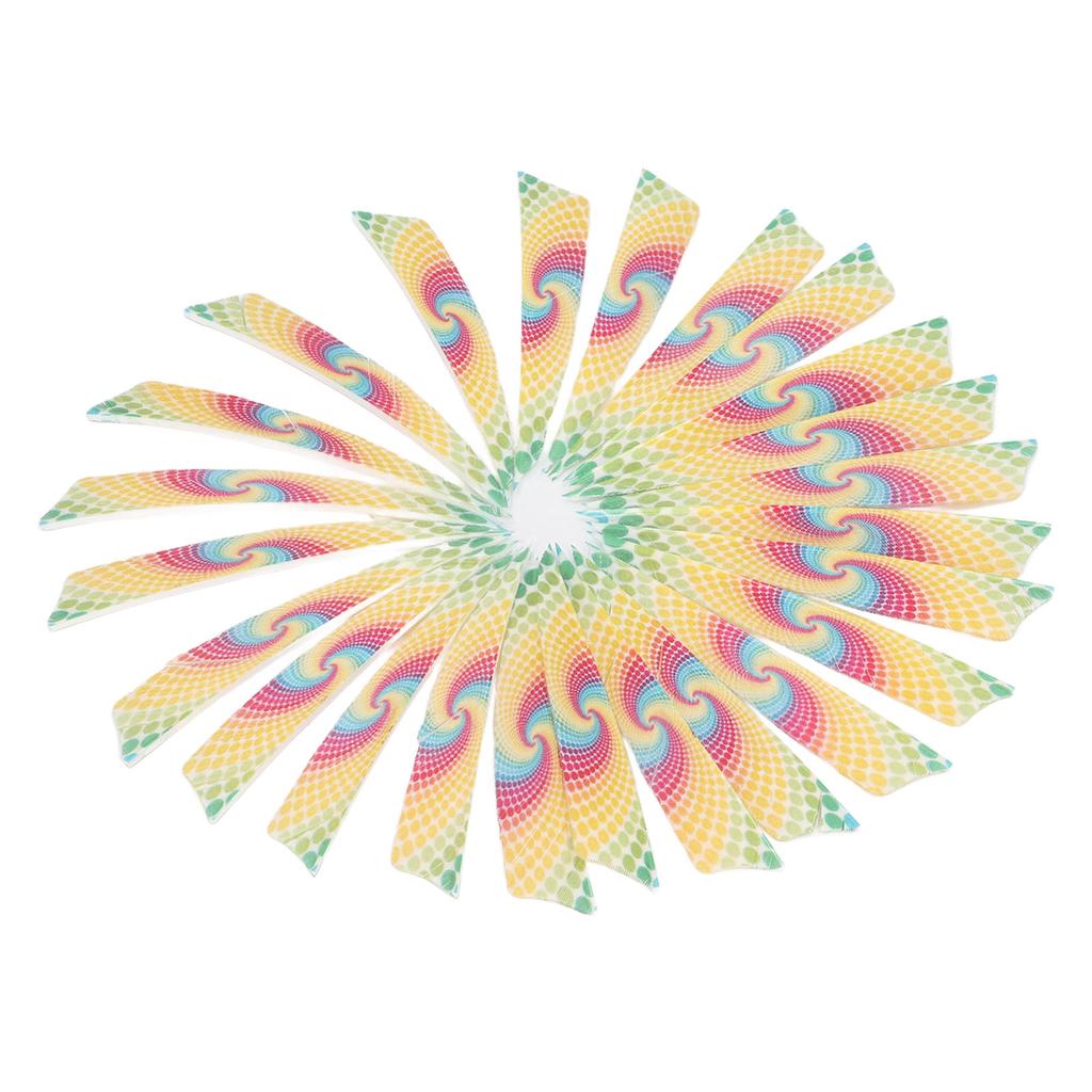 50Pcs Arrow Fletches Lightweight Fashionable Versatile 4inch Shield Feather Fletching for Archery DIY Double Sided