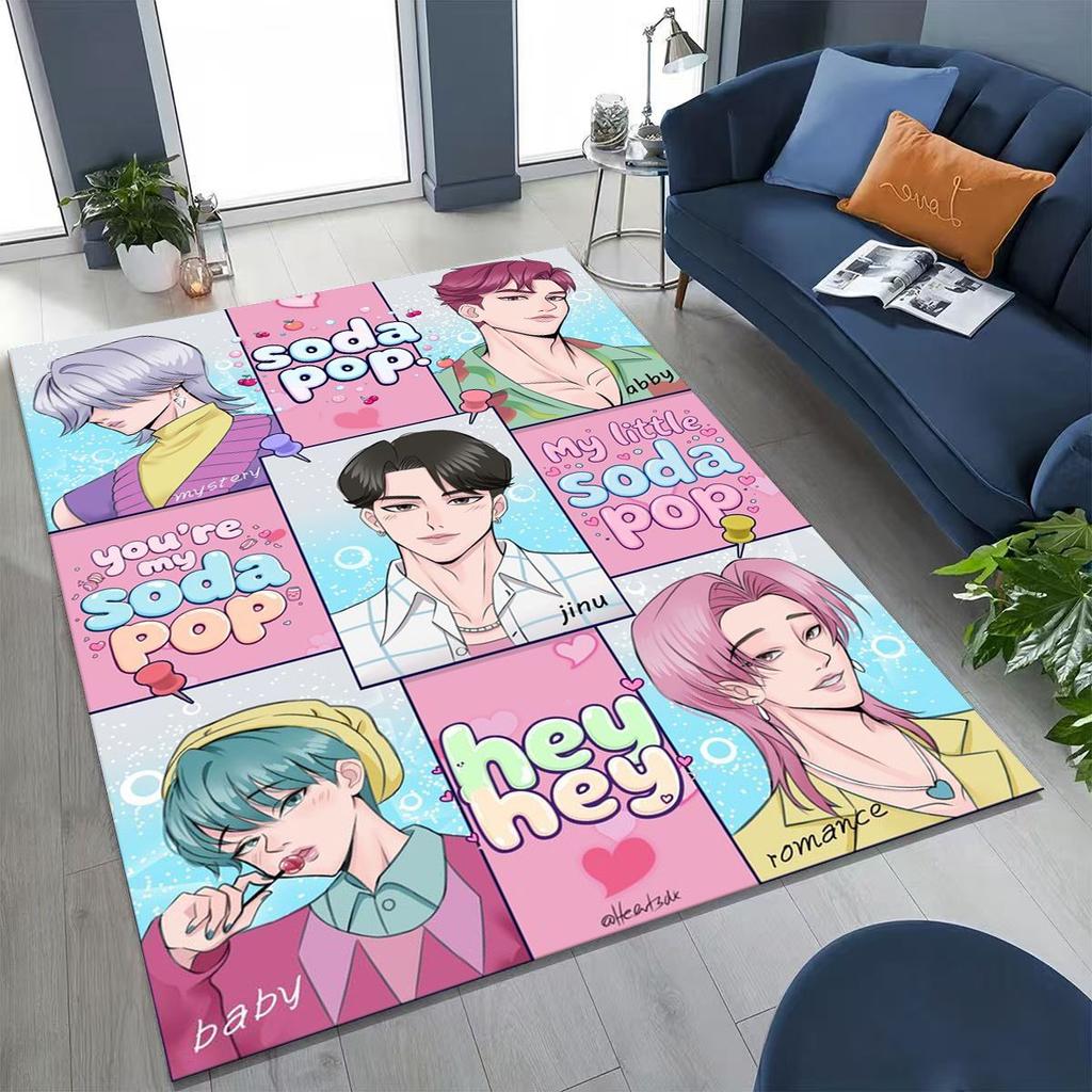 27 Style New KPOP Demon Hunters Rumi Mira Zoey Cartoon Rug for Bedroom Living Room Sofa Home Doormat Decor, Non-slip Floor Mat