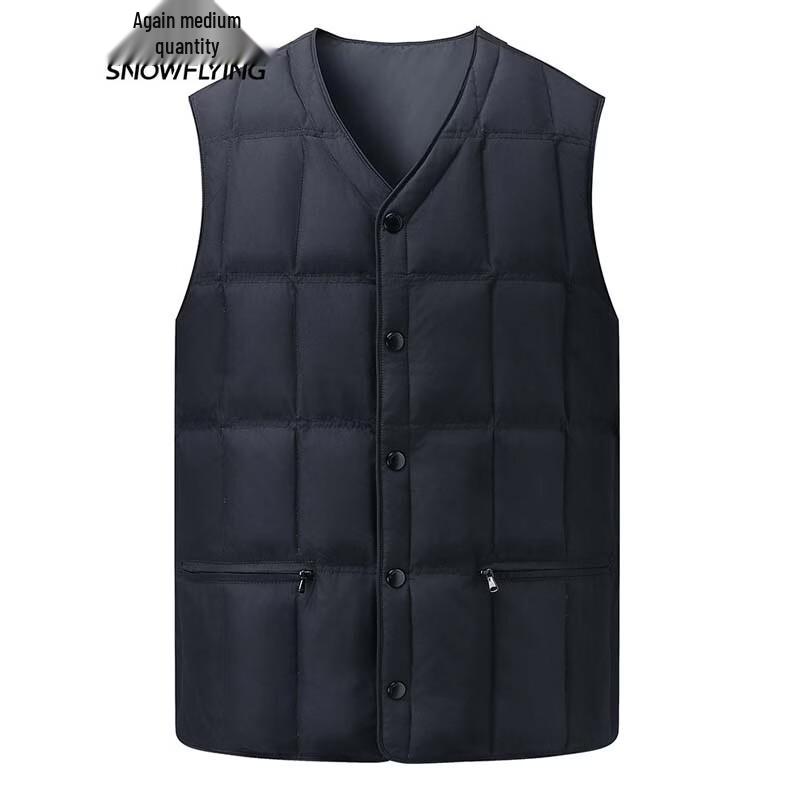 SNOWFLYING Men s V-Neck Thickened Down Vest 4XL