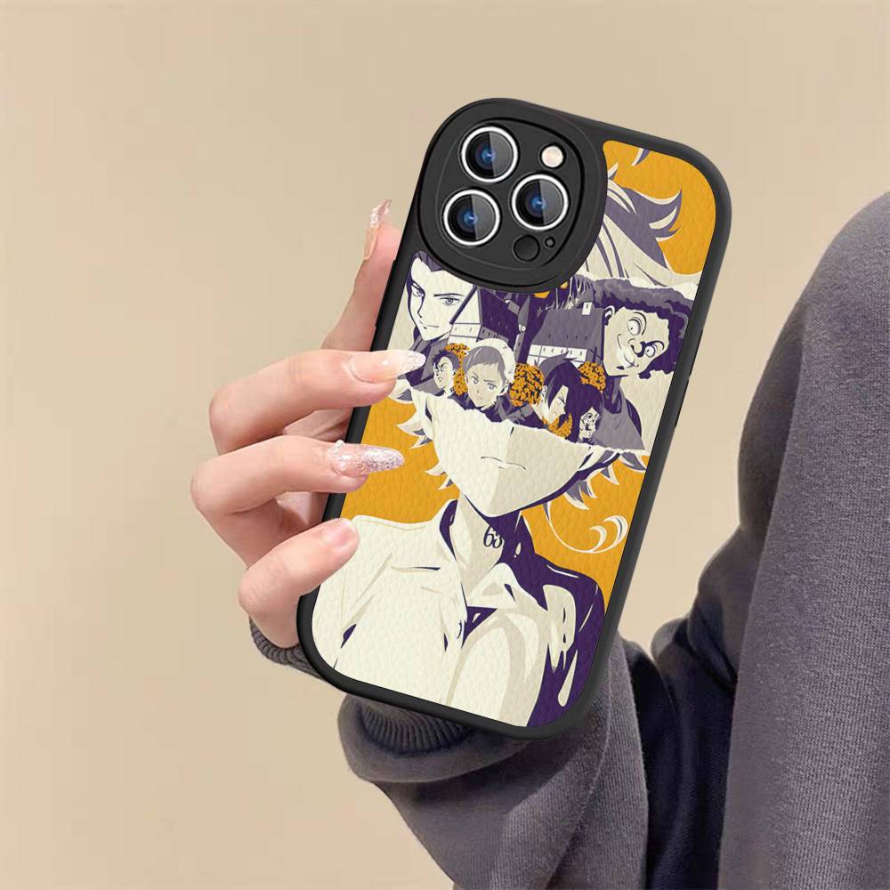 

The-Promiseds-Neverlands Phone Case Hard Leather For IPhone 16 15 14 Mini 11 12 13 Pro Max Plus Fundas iPhone 16 plus