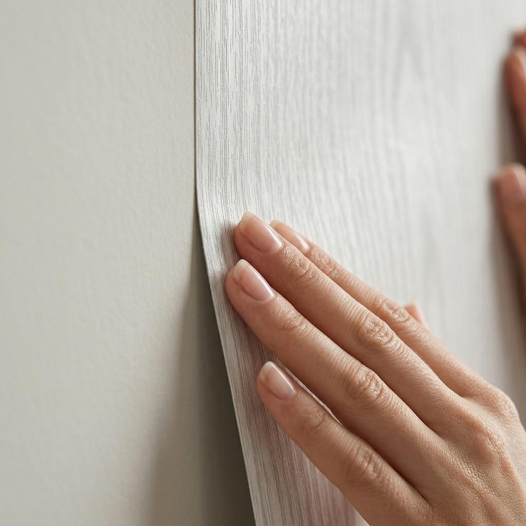 A Roll Of Wood Grain Self-Adhesive Paper Wall Wallpaper