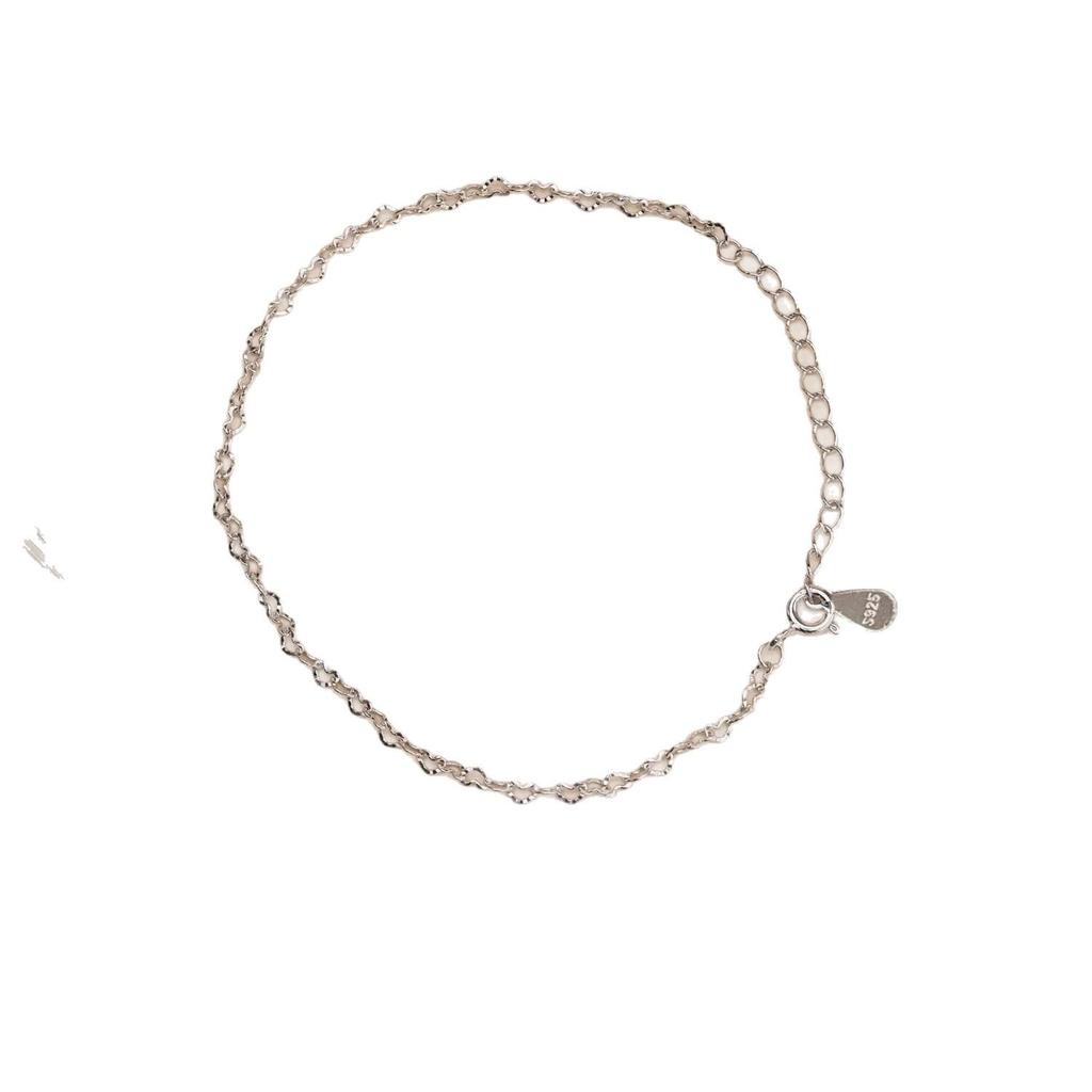 S925 Sterling Silver Heart-Shaped Light Luxury Bracelet for Women - Simple European American Fashion