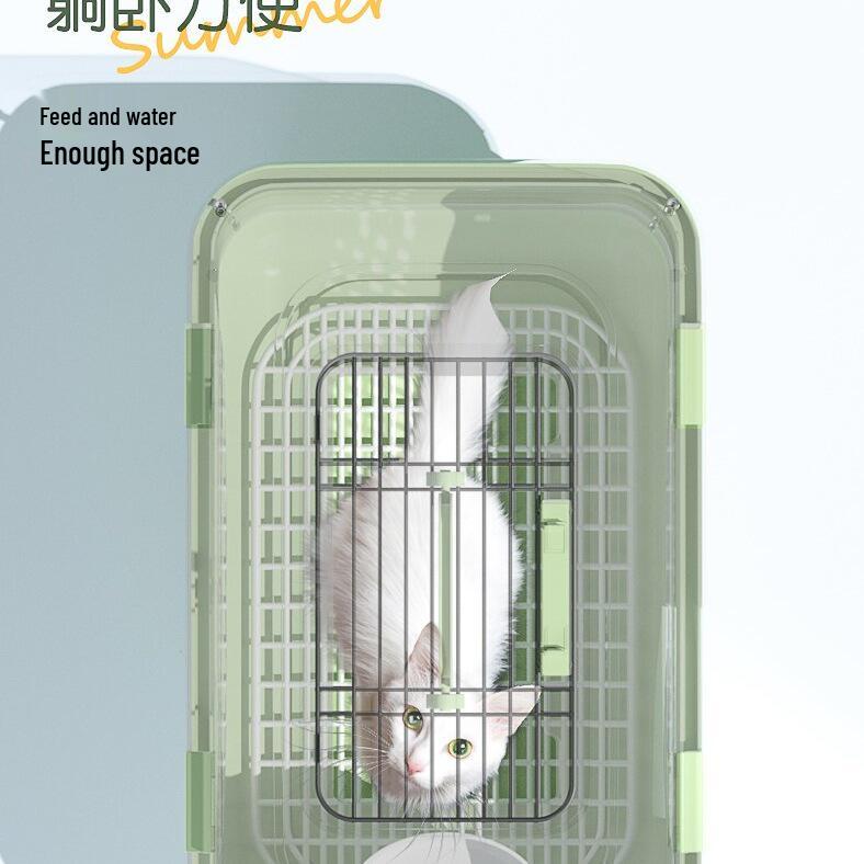 Portable Pet Carrier Cage for International Air Travel - Suitable for Cats and Small to Large Dogs
